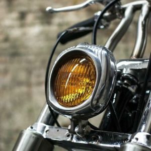 Vintage Yellow lens Motorcycle Headlight