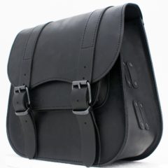 Single sided saddlebag Black leather