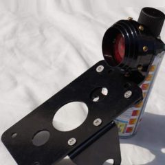 Side Mount License Plate with Black “Iron” bracket light