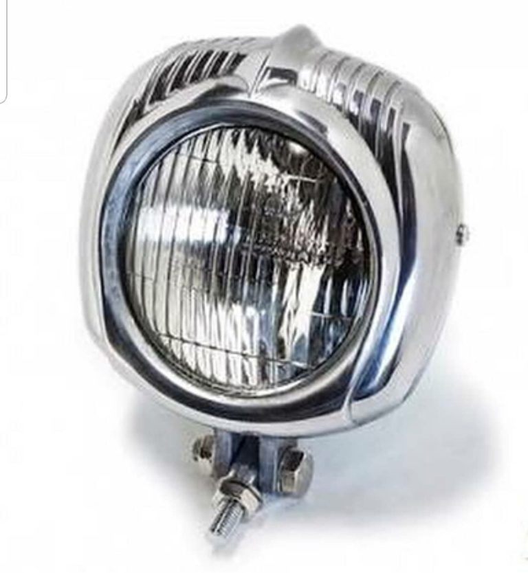 Phare moto Vintage Alu Electroline