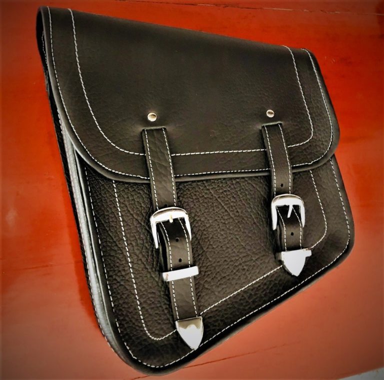 Full grain Leather « Hold Fast » framebag HD Softail