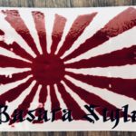 STICKER BASARA STYLE BLOODY RED JAPAN FLAG