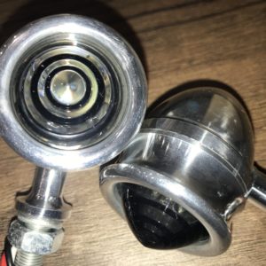 CLIGNOTANTS MOTO CUSTOM EDGE CUT BOBBER VERRES FUMES