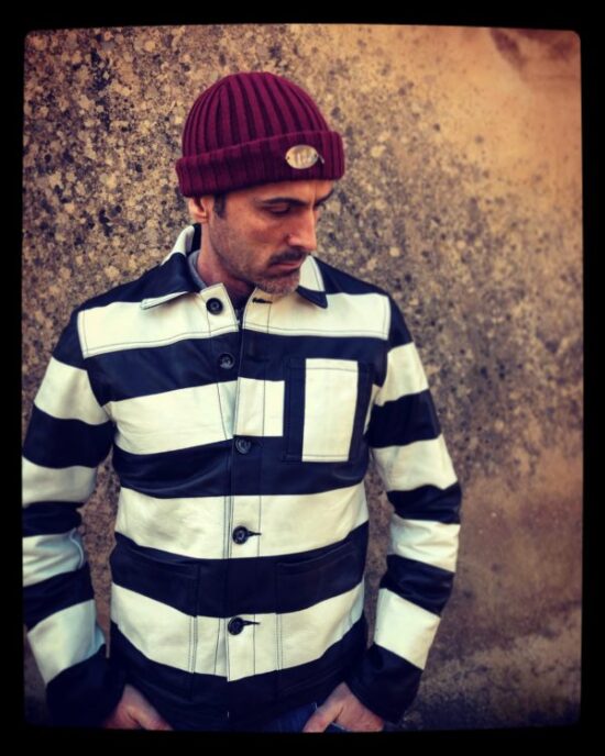 bonnet-prisonnier-laine-rouge-Bagne veste-bagnard-bonnet-fleur-de-bagne