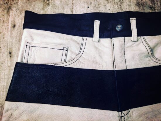 pantalon-moto-prisonnier pantalon-taulaurd-rayé-cuir