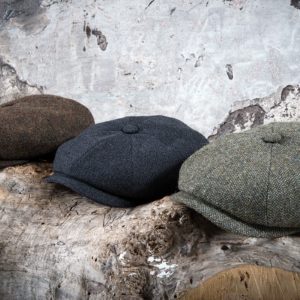 casquette-la gapette-biker-tweed