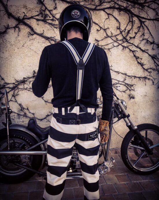 pantalon-prison-biker bretelles-vintage