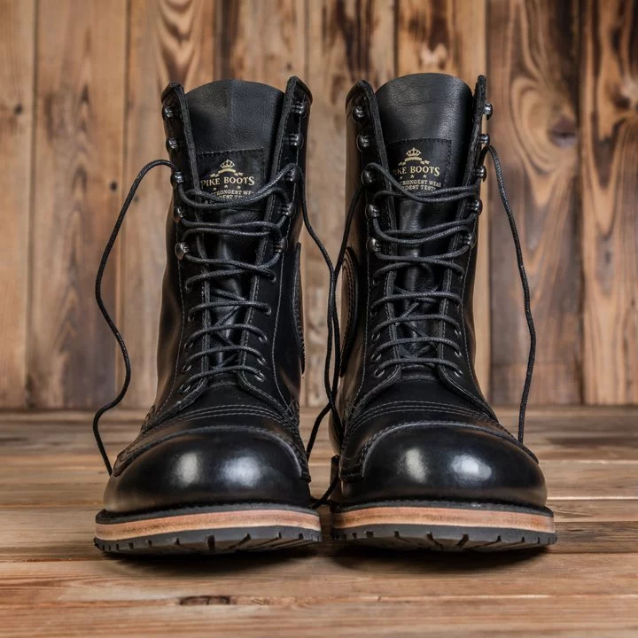 靴 vintage boots archive Bottes-moto-1966-explorer-noir