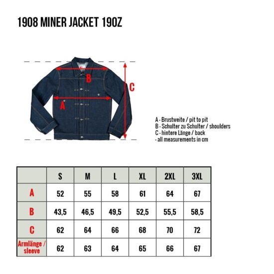 Veste-mineur-denim-vintage--grille-taille-1908-19oz Kurabo-pike-brothers-school-of-cool Veste-mineur-denim-vintage--grille-taille-1908-19oz Kurabo-pike-brothers-school-of-cool