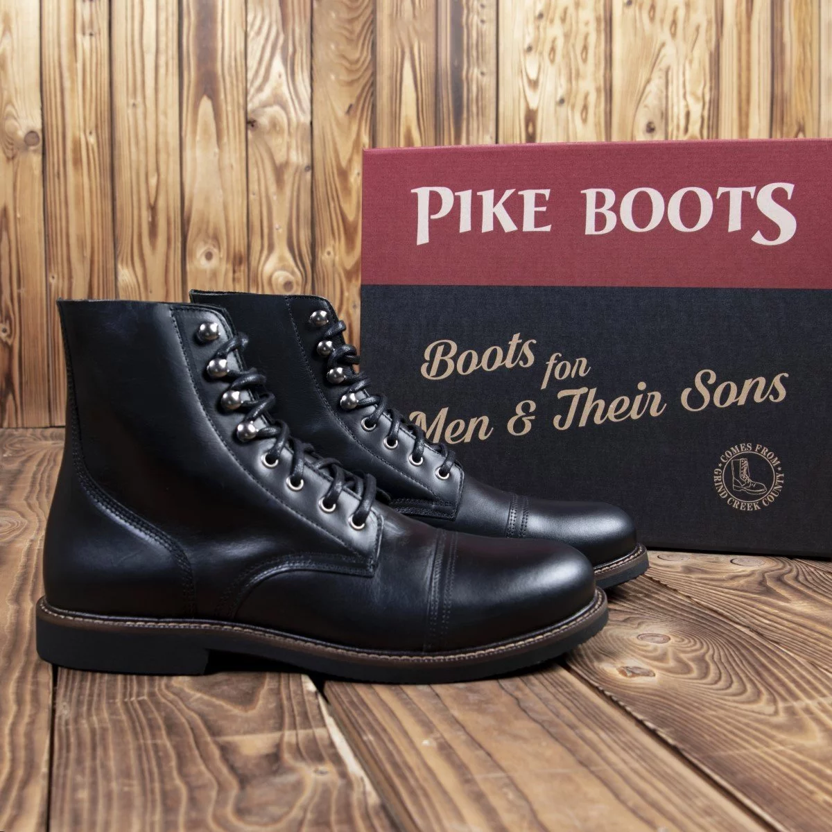bottes-moto-cuir-vintage-1966-low-quarters bottes-moto-cuir-vintage-biker-pike-brothers-1966-low-quarters-gauche