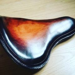BROWN LEATHER SOLO SEAT “RUST SPIRIT”