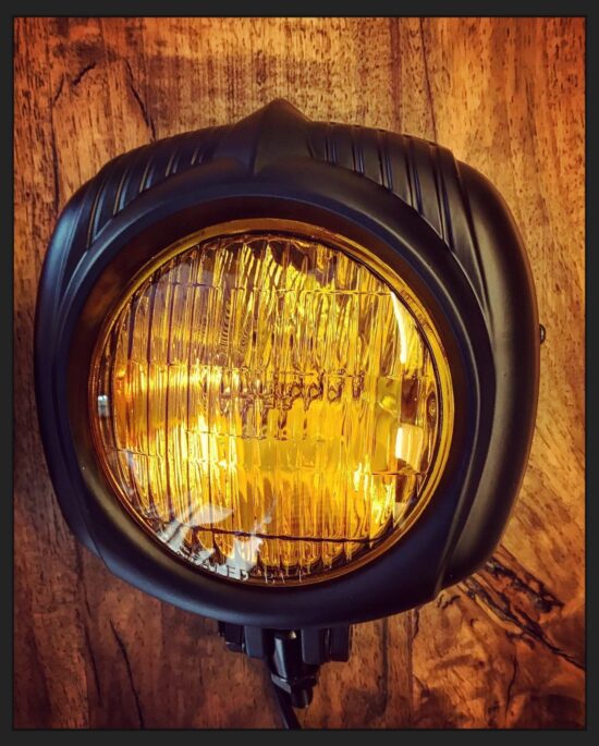 phare-moto-bobber-electroline-vintage-coque-noir-noire-reproduction-moto-harley-face phare-moto-bobber-electroline-vintage-coque-noir-noire-reproduction-moto-harley-face