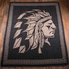 1969 Chief blanket faded black indian style