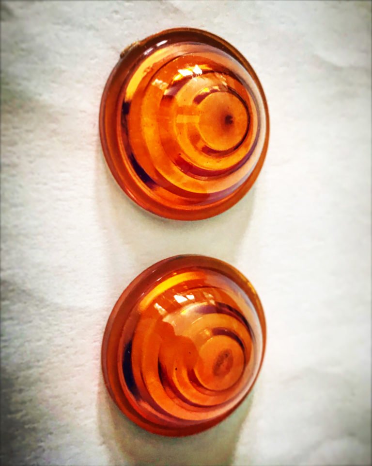 Cabochon orange vintage