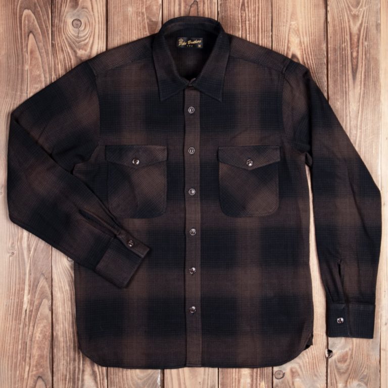 Chemise-Marin-coton-Pike-Brother-Kansas-brown-devant