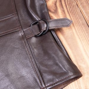 Veste-cuir-vintage-pike-brother-1932 Roadster-marron-manche