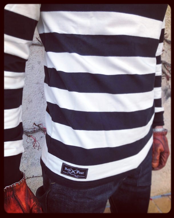 pullover-bagnard-rayures jersey-rayé-biker-hold-fast