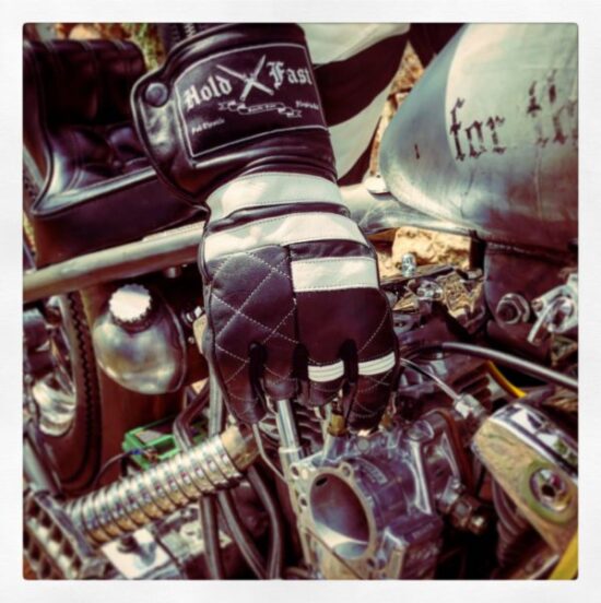 Biker-leather-gloves-padded Hold-fast-gloves-Harley-davidson
