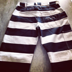 striped prison pants