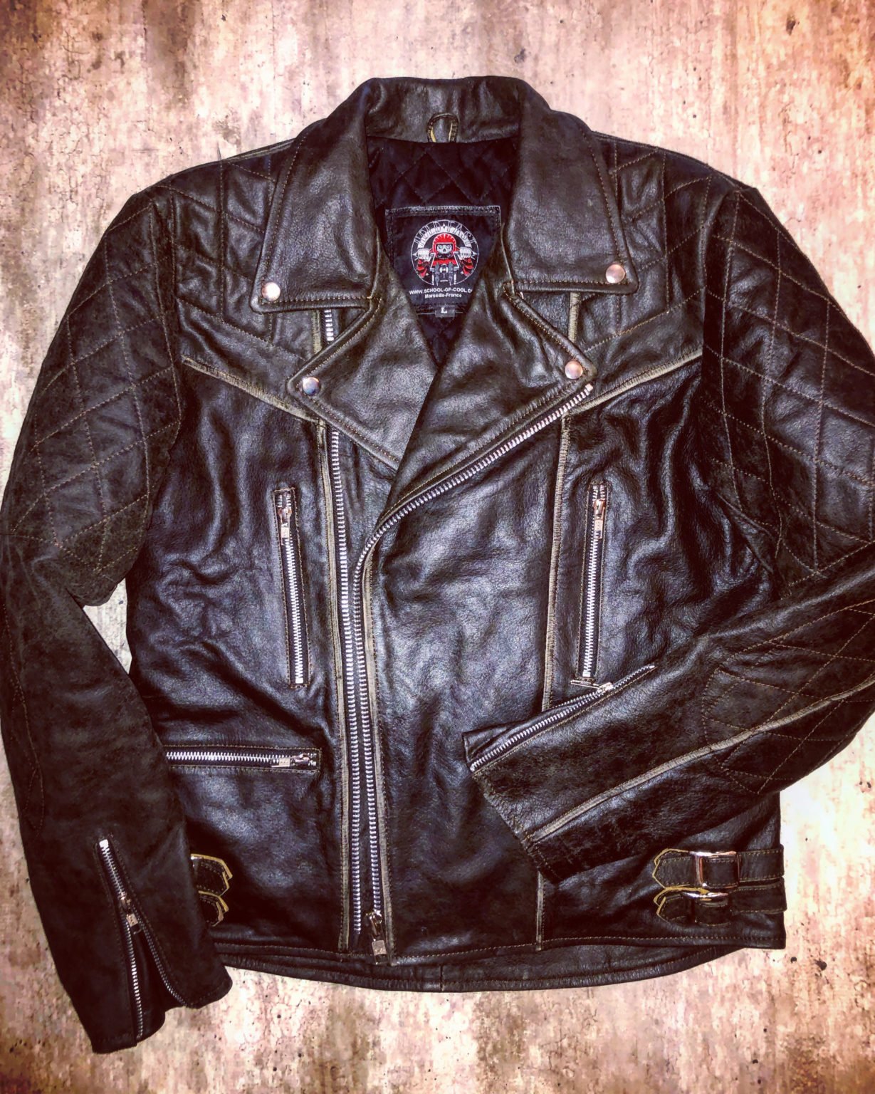 Vintage Leather Jacket Hollister By Holdfast - School Of Cool