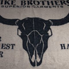 Longhorn Wool Blanket Black Pike Brothers