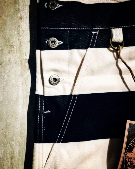 STRIPED-MECANIC-BIB HOLD-FAST-PRISONER-MECANIC-BIB