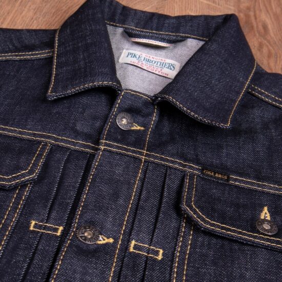 Veste-blouson-1958- Roamer-Jacket 15oz-indigo-Pike-Brothers -detail-col Veste-blouson-1958- Roamer-Jacket 15oz-indigo-Pike-Brothers -detail-col
