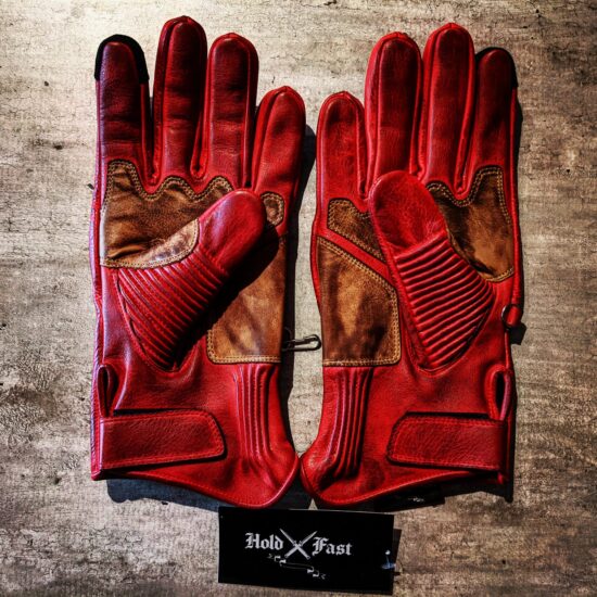Gants-hold fast-le mans-rouge-biker-old-school-vintage-haut Gants-hold fast-le mans-rouge-biker-old-school-vintage-haut
