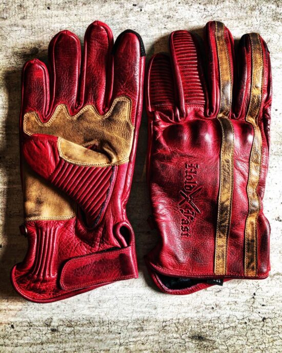 gants-moto-cuir-rouge gants-cuir-harley-davidson