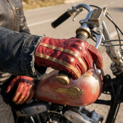 Red Leather Gloves “1971 Le Mans”