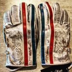 Gants moto Cuir Blanc "1971 Le Mans"