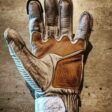 Gants-hold fast-le mans-blanc-biker-old-school-vintage-paume