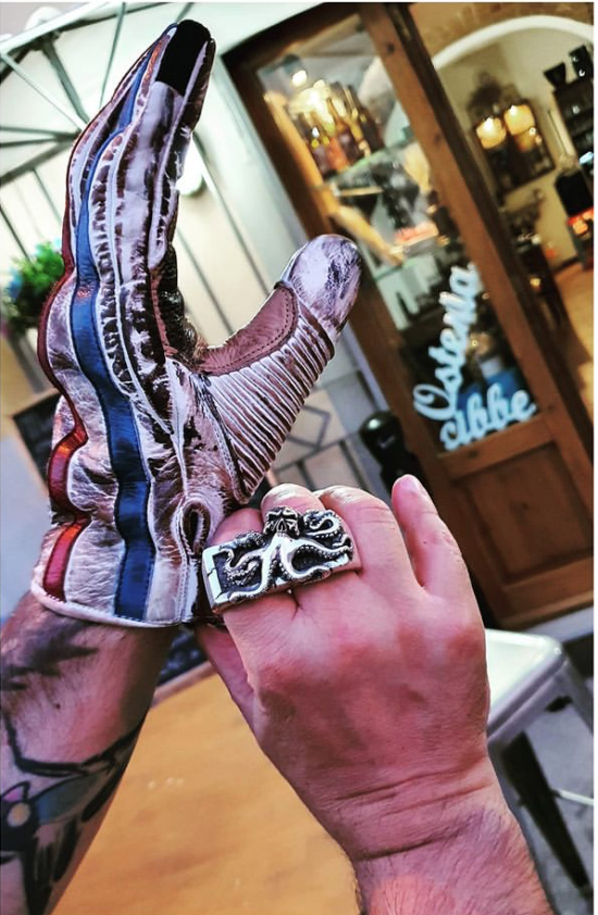 gant-cuir-blanc-moto gants-cuir-biker-vintage