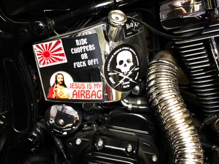 Sticker RIDE CHOPPERS OR FUCK OFF - school of cool