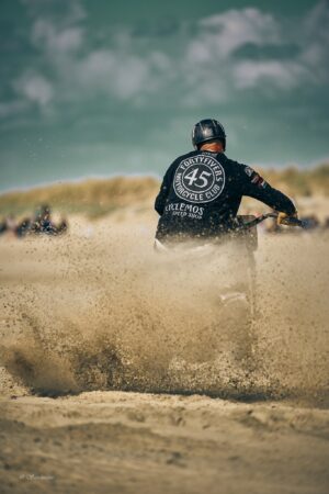 prison-pants-denim-holdfast-Chris Gregor-ROMO-MOTOR FESTIVAL-motorbike-sand
