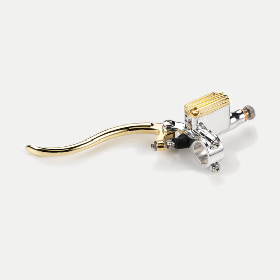 DELUXE LINE CLUTCH MASTER CYLINDER -front 2 maitre-cylindre-embrayage-doré-Kustomtech-bobber-chopper-biker