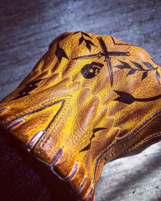 yellow-biker-gloves-tattoo hold-fast-tattoos-gloves