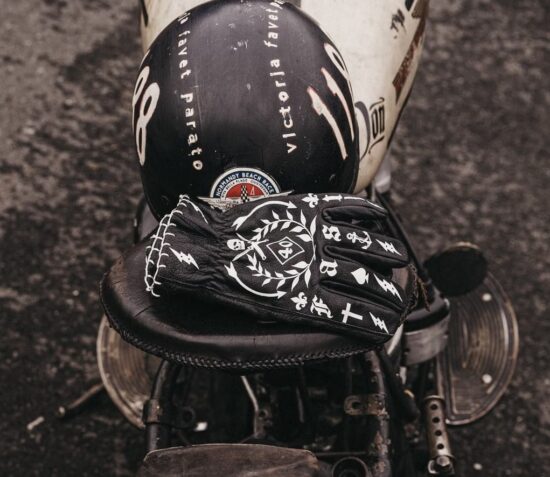 Hold-fast-black-leather-gloves vintage-black-biker-gloves