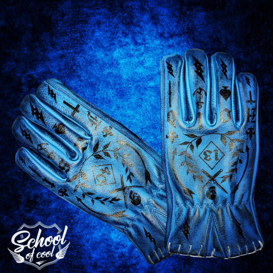 blue-tattoo-leather-gloves tattoo-blue-gloves