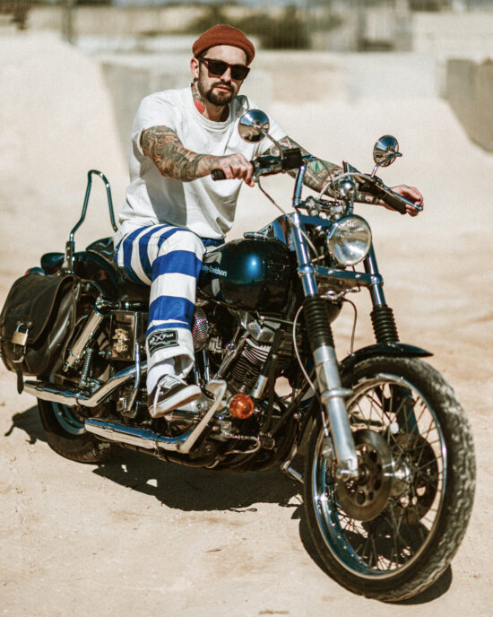 pantalon-denim-moto-prisonnier-rayé-bleu-hold-fast-harley-davidson pantalon-denim-moto-prisonnier-rayé-bleu-hold-fast-harley-davidson