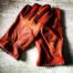 Gants moto-cuir-bobbers-vintage-old school-holdfast-rouges-France-harley davidson