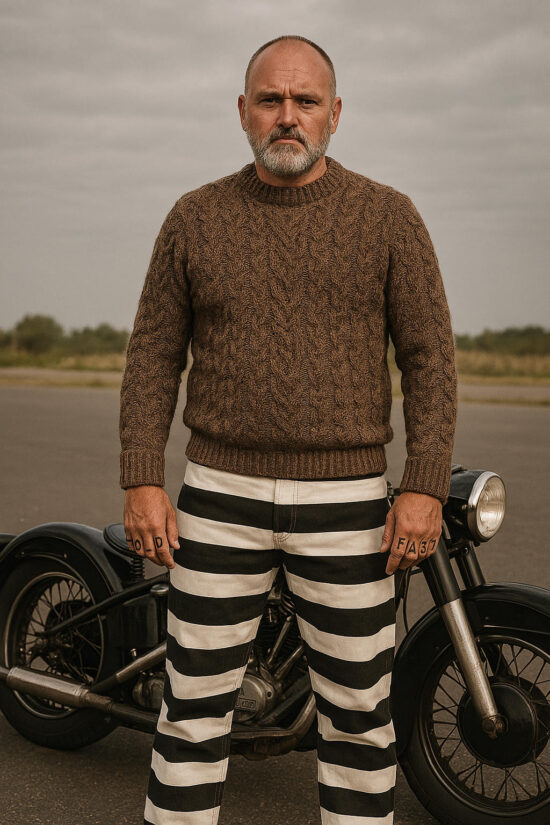 Pull Vintage Motard Pike Brothers 1946 Mountaineer Brown Melange-pantalon-prisonnier Pull-Vintage-Motard Pike Brothers 1946- Mountaineer Brown Melange-pantalon-prisonnier