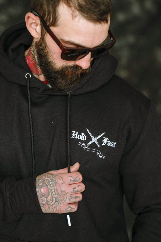 sweat-capuche-biker-noir-hold-fast-biker sweat-capuche-biker-noir-hold-fast-biker-close