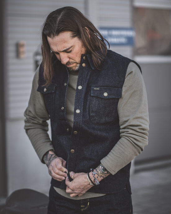 1943-cpo-vest-21oz-denim-4 1943 CPO Vest 21oz Denim - Vue 4