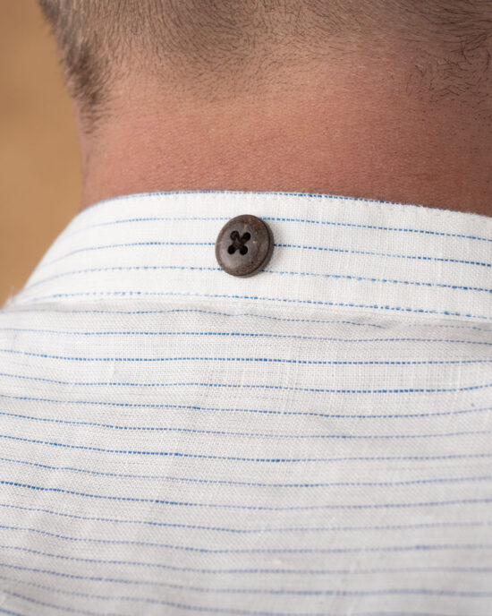 Photo 1 - 1923 Buccanoy Shirt White Blue Linen