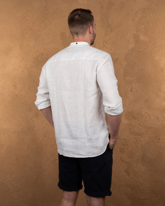 pike-brothers-1923-buccanoy-shirt-white-blue-linen-5 Photo 5 - 1923 Buccanoy Shirt White Blue Linen