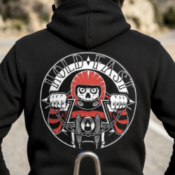 SWEAT CAPUCHE NOIR HOLD FAST JAP STYLE chopper-hoodie-biker-hold-fast