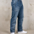 1967 Utility Trousers Blue Wabash Rinsed - Vue 14