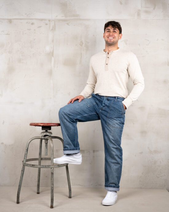 1967-utility-trousers-blue-wabash-rinsed-5-1 1967 Utility Trousers Blue Wabash Rinsed - Vue 5