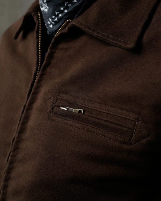 1932-roadster-jacket-moleskin-soil-brown-2 1932 Roadster Jacket Moleskin Soil Brown - Vue 2